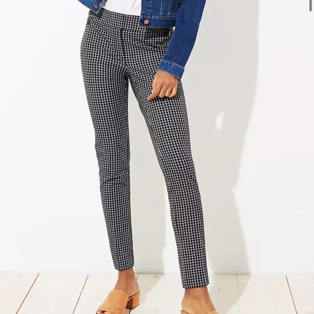Loft Marisa Black & White Skinny Pant